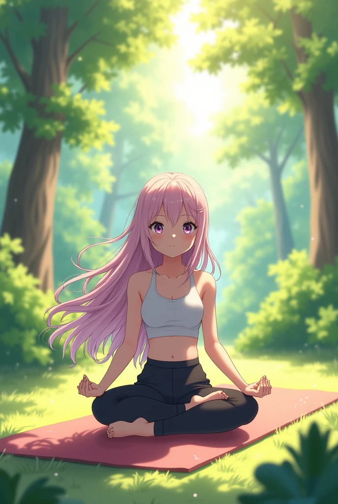 I'm anime girl so chill and I am doing yoga