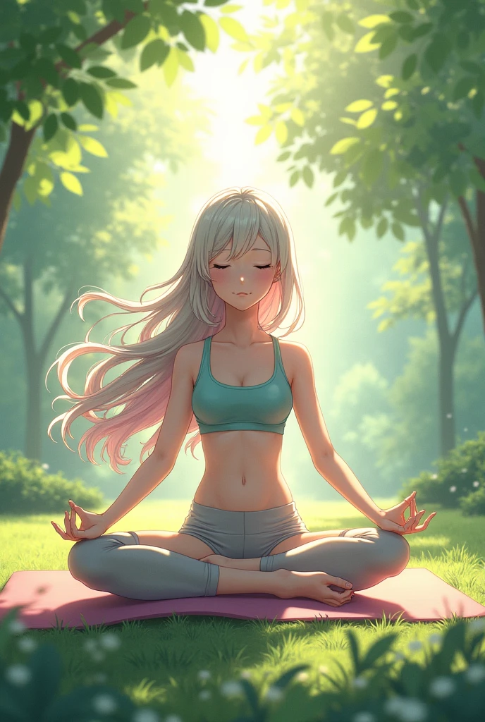 I'm anime girl so chill and I am doing yoga