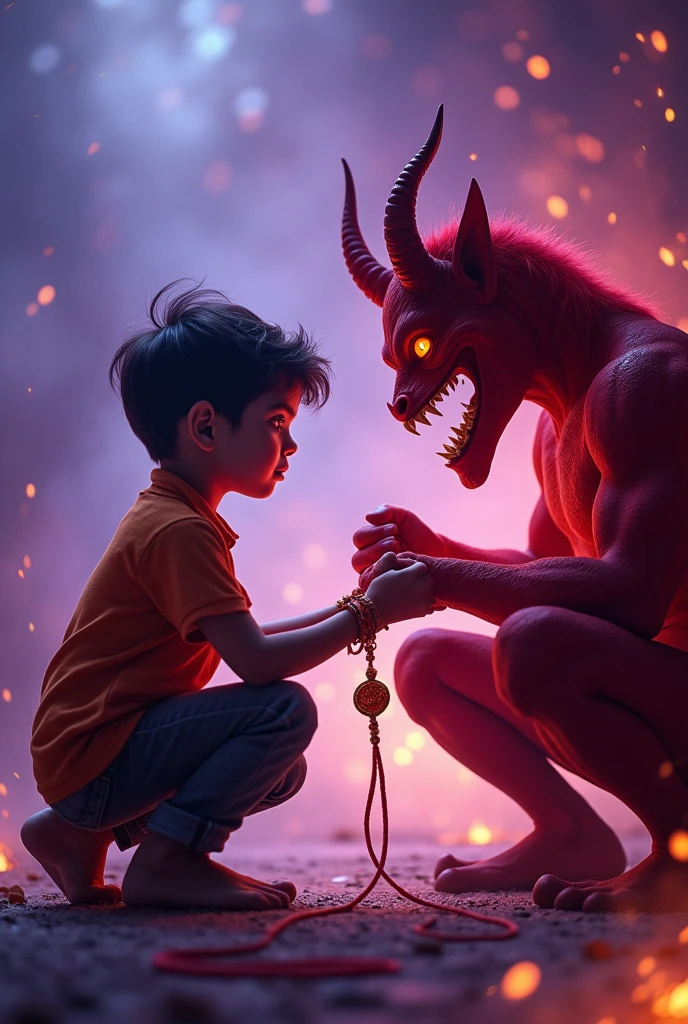 I am a boy and i am tying rakhi to my own devil version