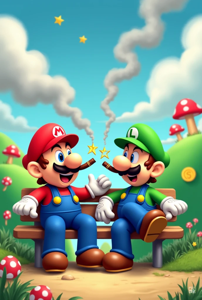 Mario brothers smoking