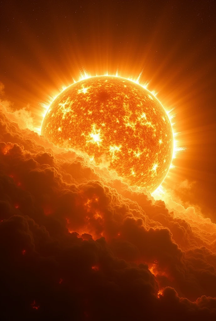 Create an image of a large-scale solar eruption.