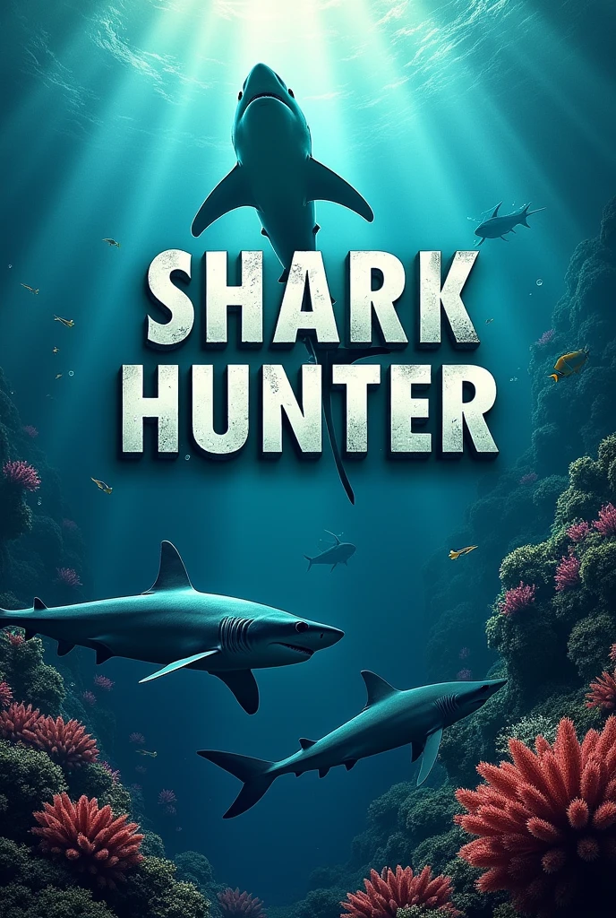Crie 1 Banner escrito shark Hunter  