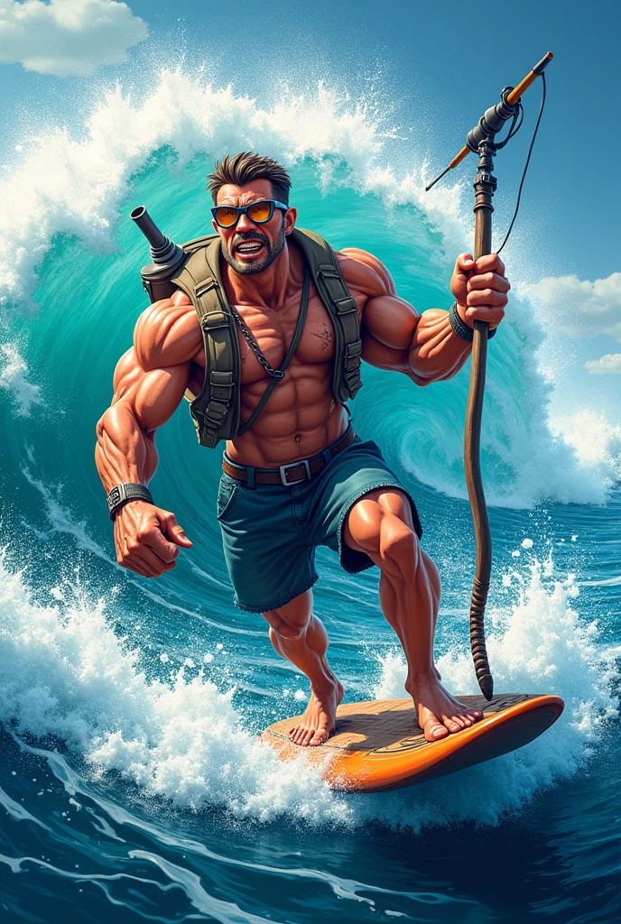 Create 1 Banner written Shark Hunter, make it more animated