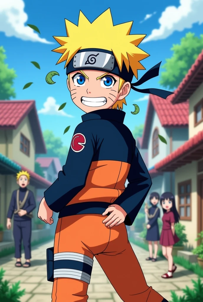 Naruto qui touche ses fesses