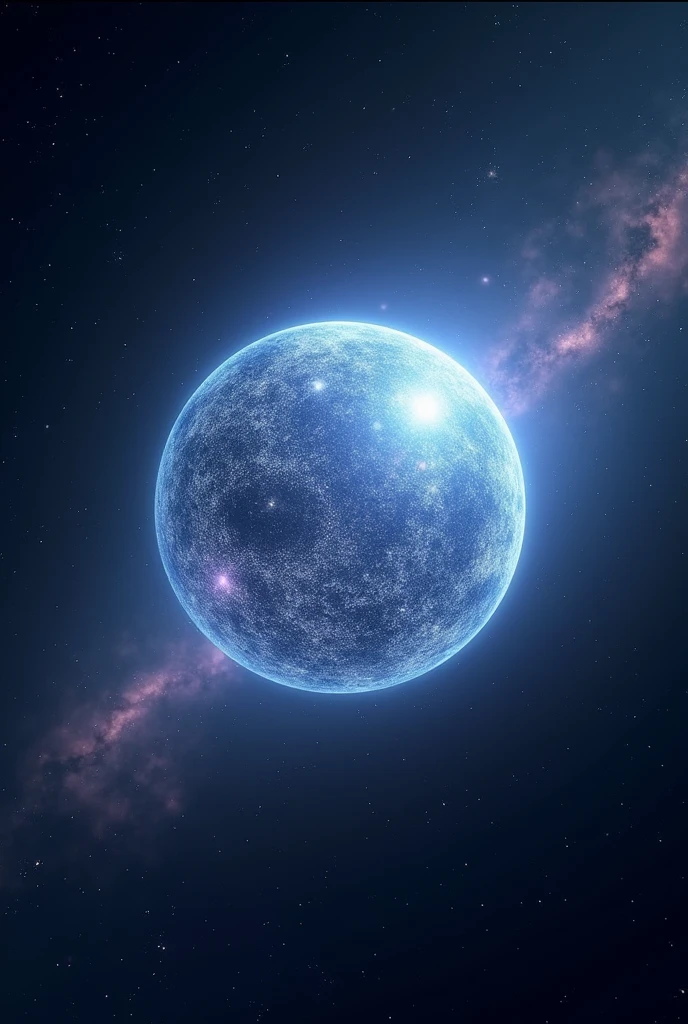 A crystallized white dwarf star floating in space