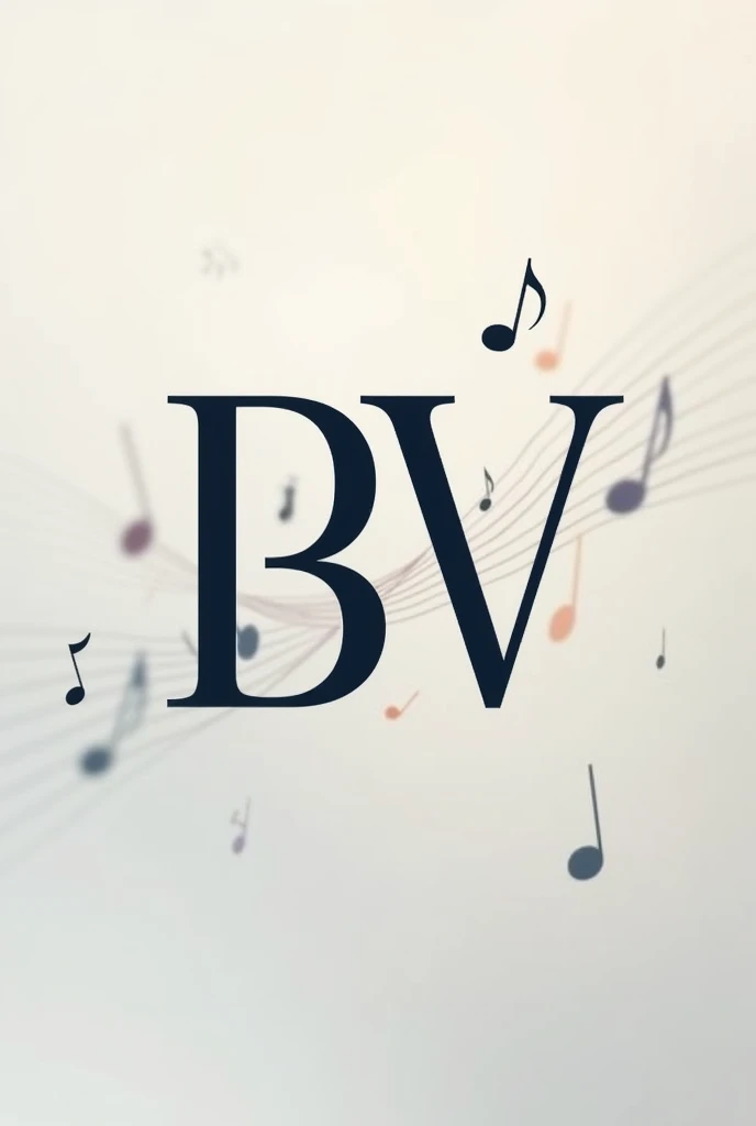A simple logo that only contains the initials "BV" for my page where I will upload videos of music snippets .
A background that contains something simple that represents music and with a font style called "Pace"