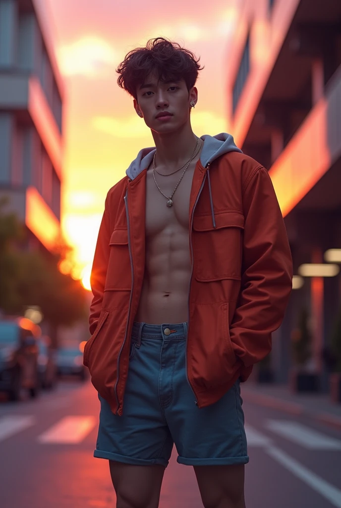 (photorealism:1.2), beautiful JUNGKOOK OF BTS, ABDOMINALES, PIERNAS