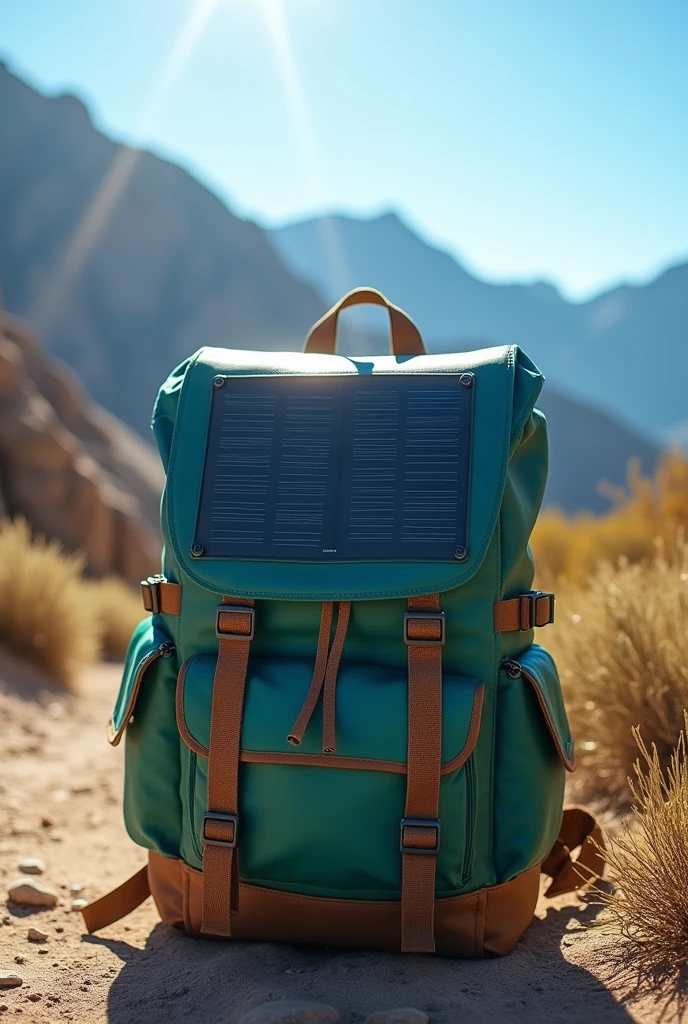 A bag with solar panel