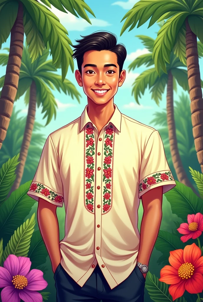 Simple drawing that represent a Filipino
