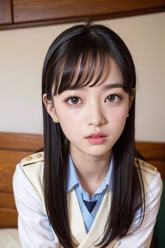 (Raw photo:1.2), (Photottorial,:1.4), a beautiful detailed girl, extremely detailed eye and face, beatiful detailed eyes, Ridiculous, unbelievable Ridiculous, huge filesize, Ultra-detail, hight resolution, ighly detailed, best qualtiy, masuter piece, , Kemomimi, ((Japan Girls' High School Uniform)),, ighly detailed, UHQ, unification, 8k wallpaper, magnificent, finely detail, masuter piece,, best qualtiy, Highly detailed UHQ uniform 8k wallpaper, Light on the face、Movie Lighting、16yo girl、((dynamicposes))、(half)、(panthyhose、、、、)、(Sit on your legs with your knees bent))、shorth hair、long neck、Put your ears out、bangss、big eye、Lashes、cute little、a very cute