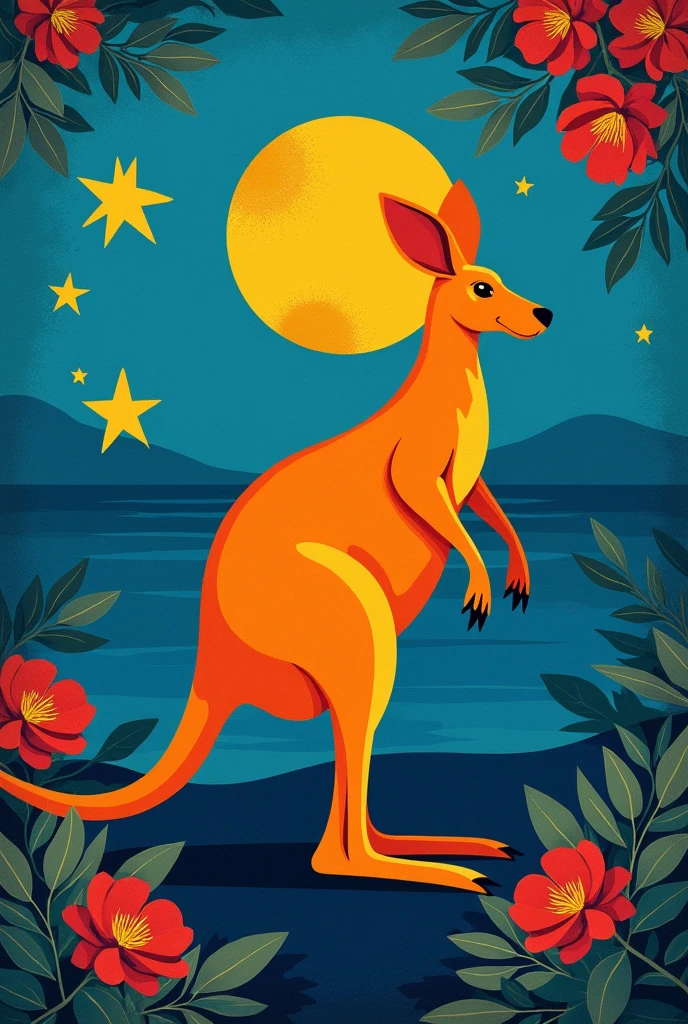 Design a flag inspired by Australia but without the Union Jack.