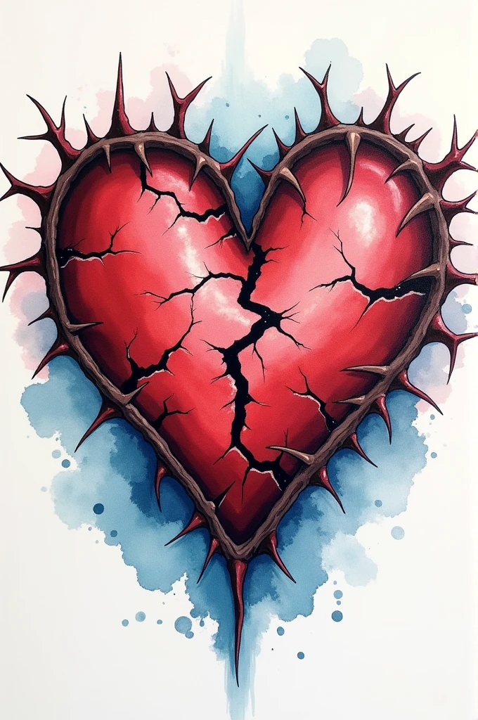 Create a tattoo that symbolizes a broken and sensitive heart.