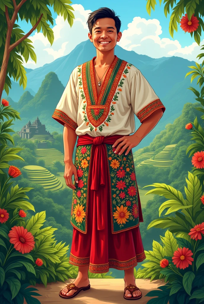 Simple drawing that represent a Filipino
