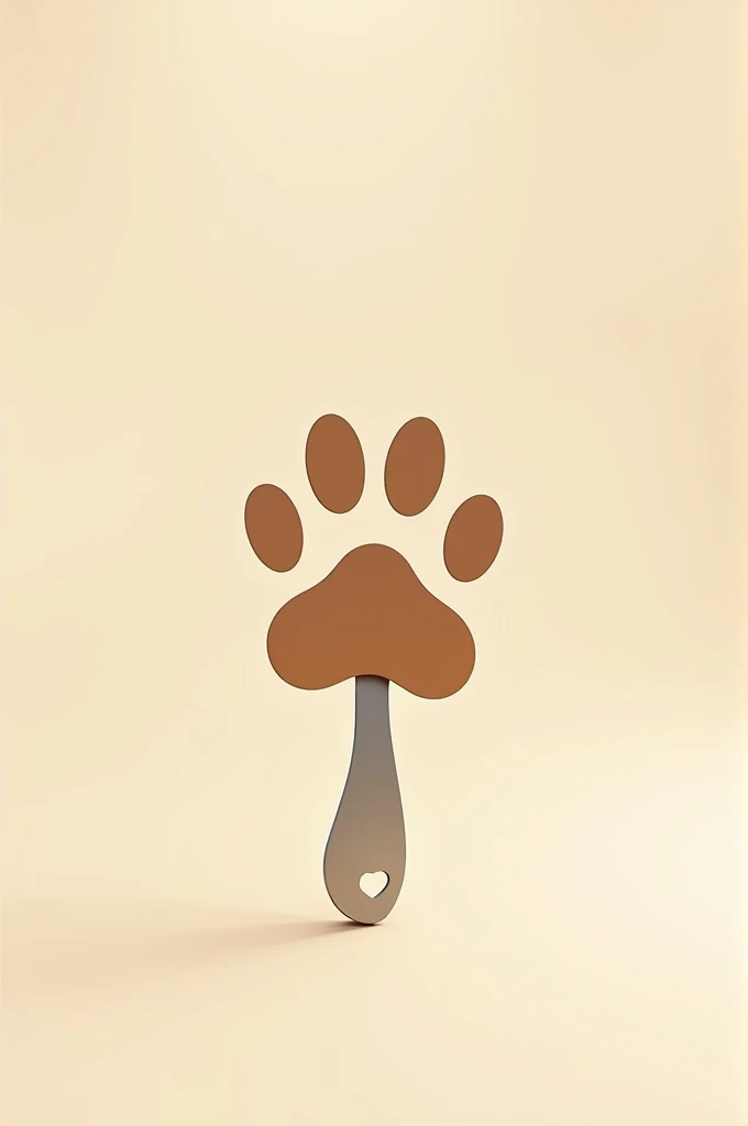 Dog footprint with a computer tool for a company logo (tender)
