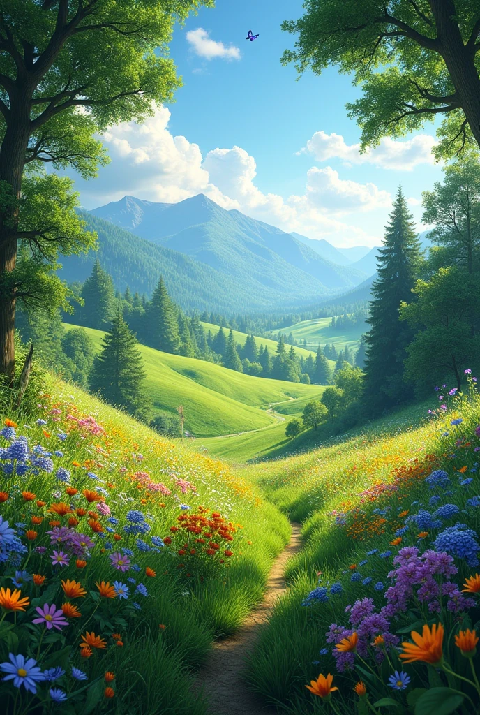 Open world bg also make hills and forest images size 1024 x 576 px