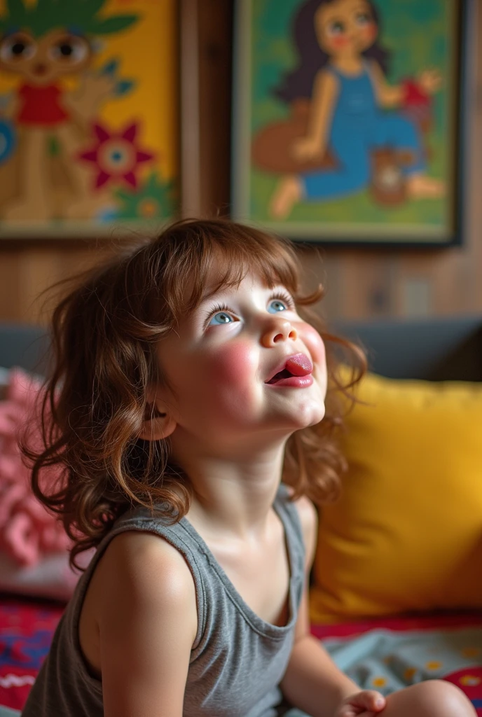 indoor　Looking up　Sticking out tongue　Blushing　