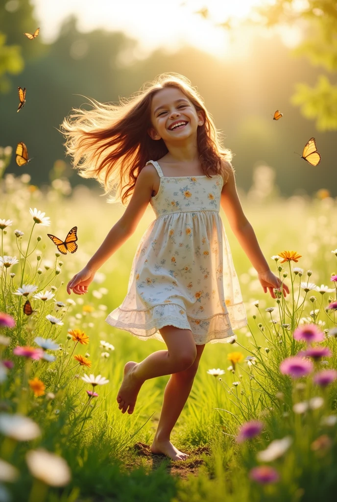 A girl in the day without clothes 