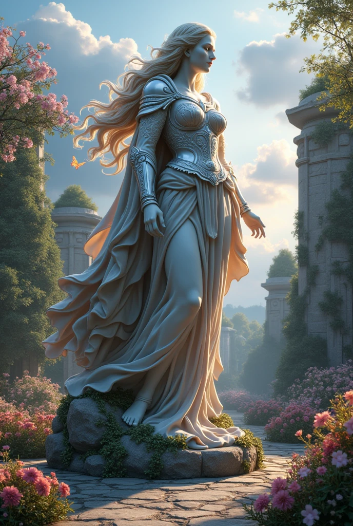 Design a large female statue