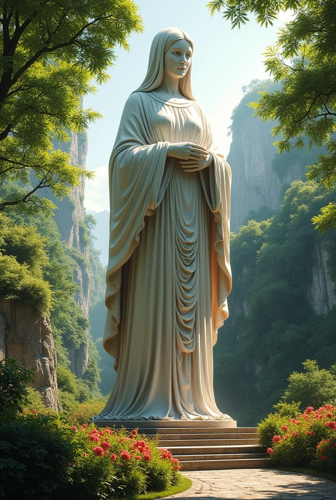 Design a large female statue