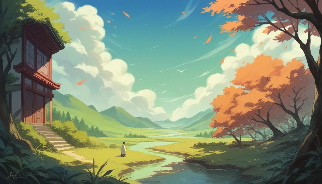 The beautiful scenery of the world of Studio Ghibli