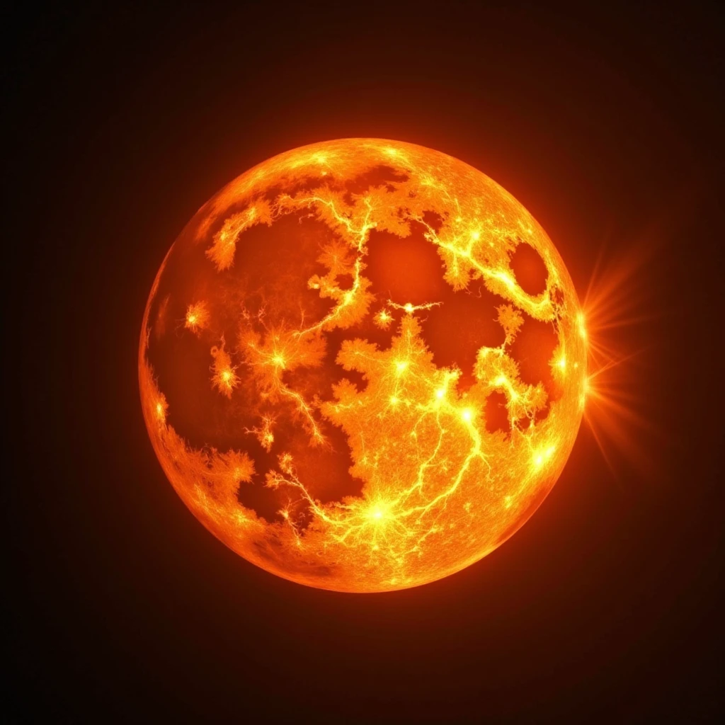 Sun close up view