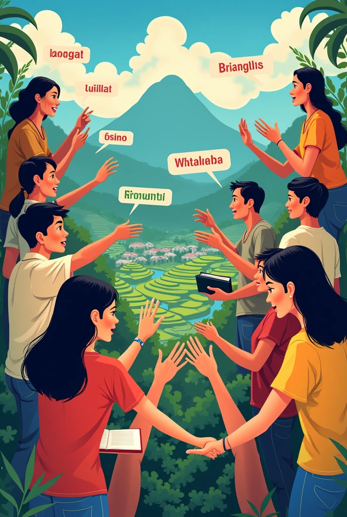 A very simple poster about freedom of language in the philippines