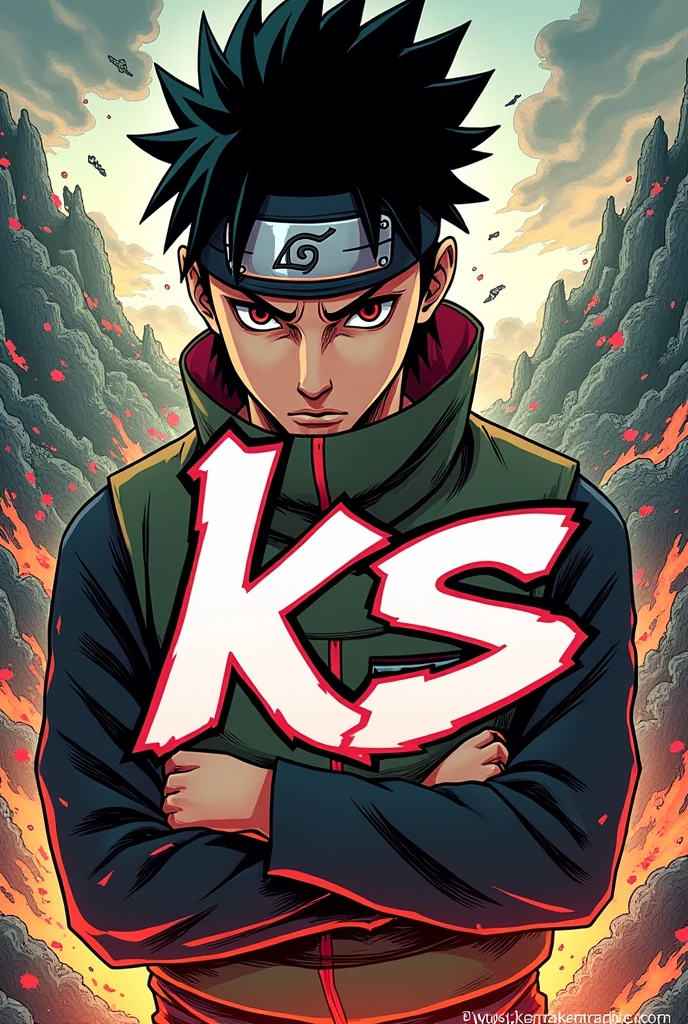 Shikamaru manga with the word ks in the center