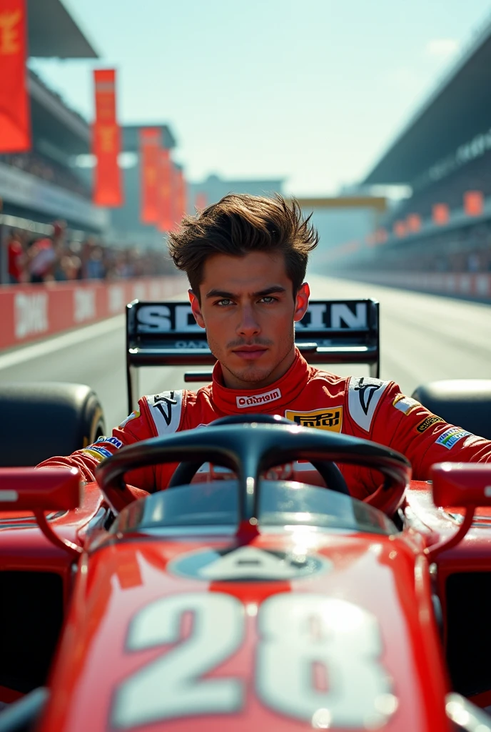 Show me a handsome guy who drives in Formula 1 