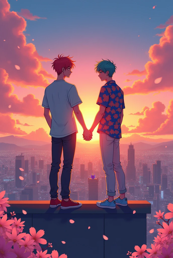 Building of Love Discreet Cover
From the heights holding hands gay anime LGBT 


