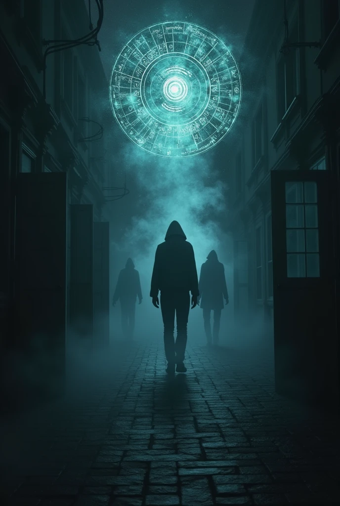 the app opening with a dark, distorted interface filled with ominous and unsettling imagery, such as shadowy figures and cryptic symbols. animation Form 