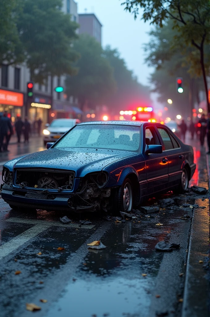 Car destroyed by a collision