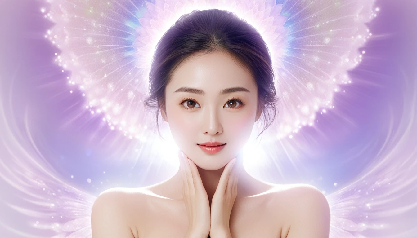 A beautiful woman with a healing, lovable aura