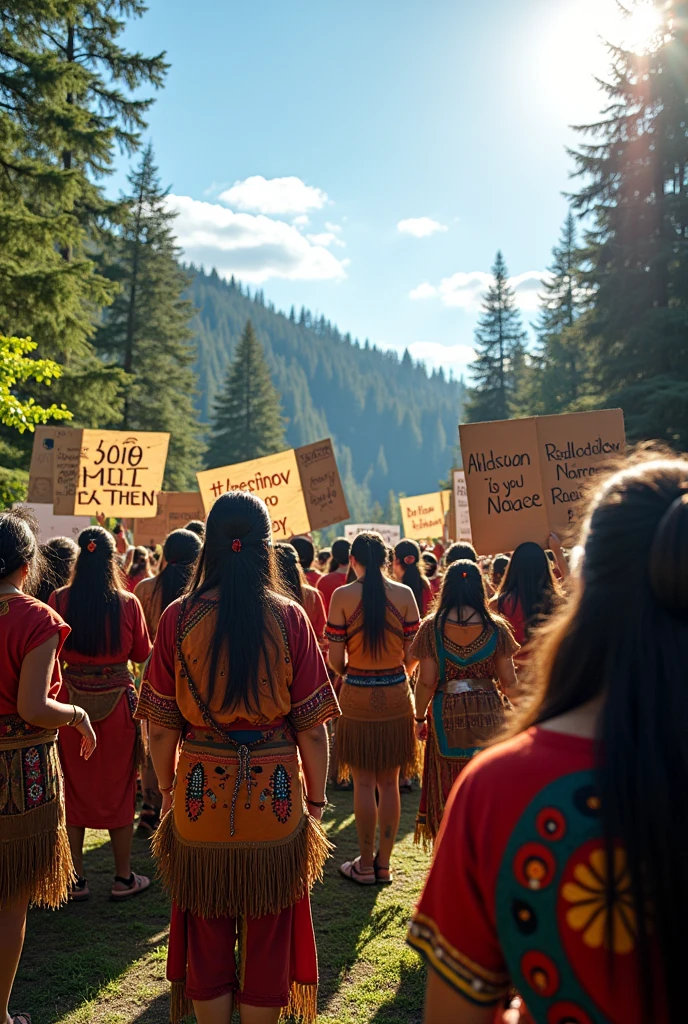 Peaceful Indigenous protest