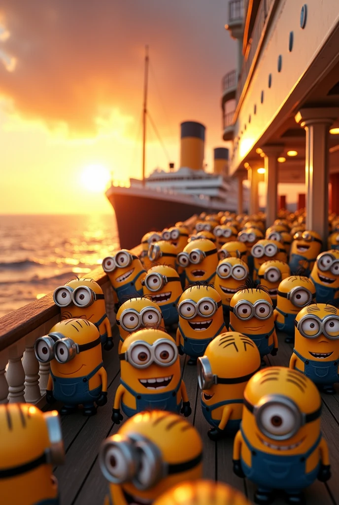 Minions from despicable me and the rms Titanic 
