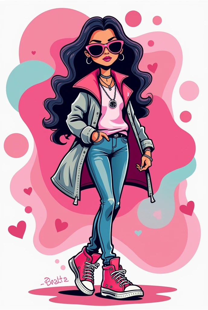 Can you create a logo inspired by Bratz with pink and pastel colors for my online clothing store called Chic Y Clasico?