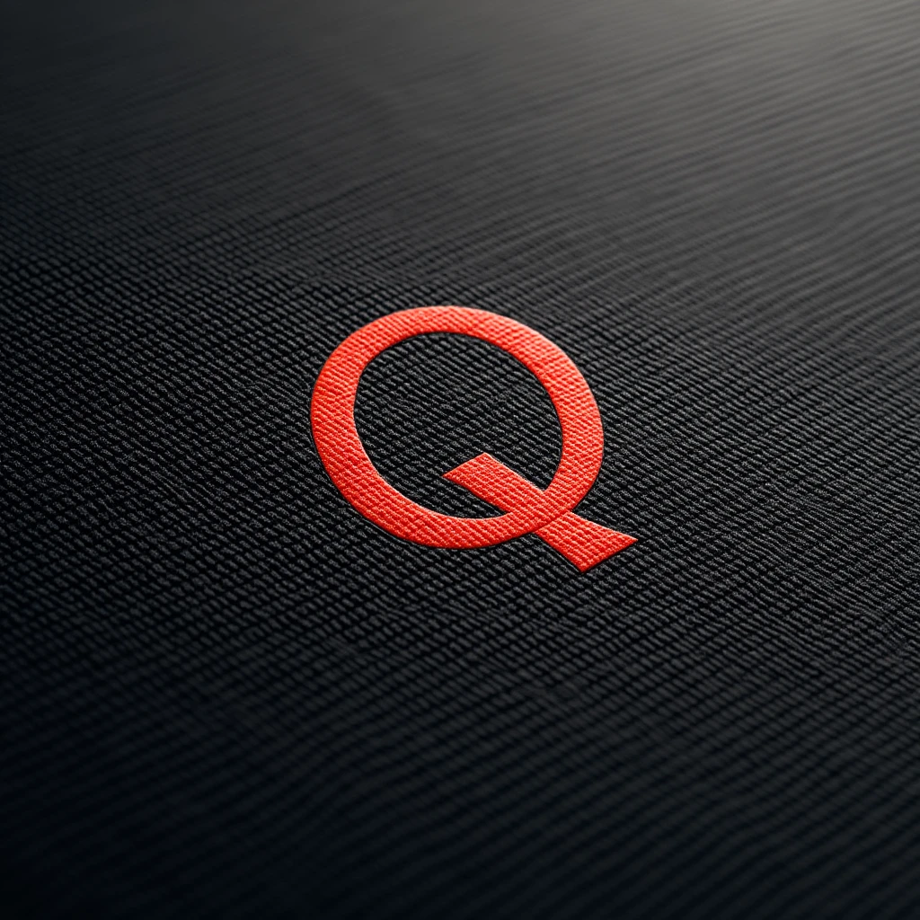 Create a QAZZA logo on a realistic fabric