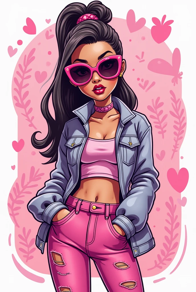 Can you create a logo inspired by Bratz with pink and pastel colors for my online clothing store called Chic Y Clasico?