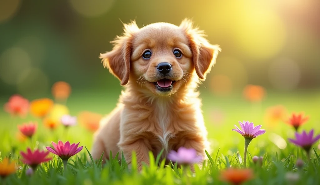 A brown puppy,com olhos castanhos