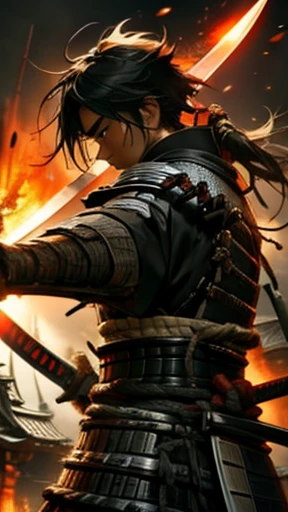 Equip your weapons、A samurai with a sword、
