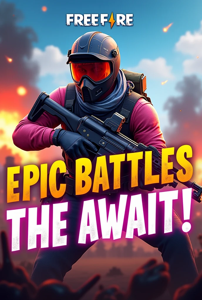 Make a youtube thumbnail of free fire max