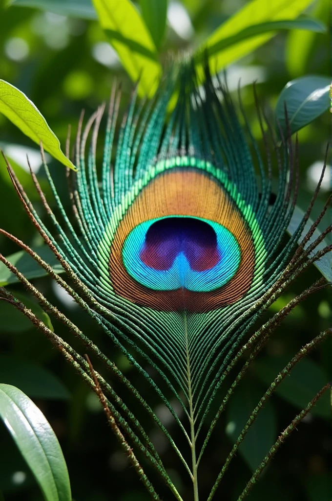 Beautiful peacock feather
