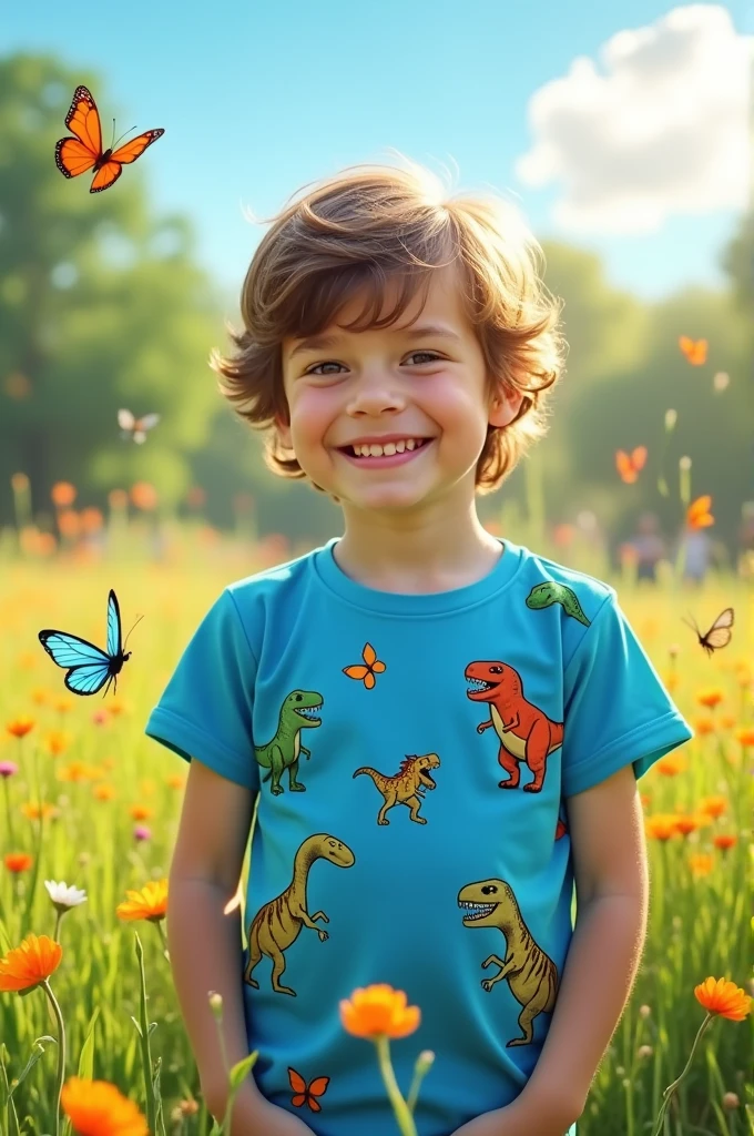 A boy wearing a shirt 