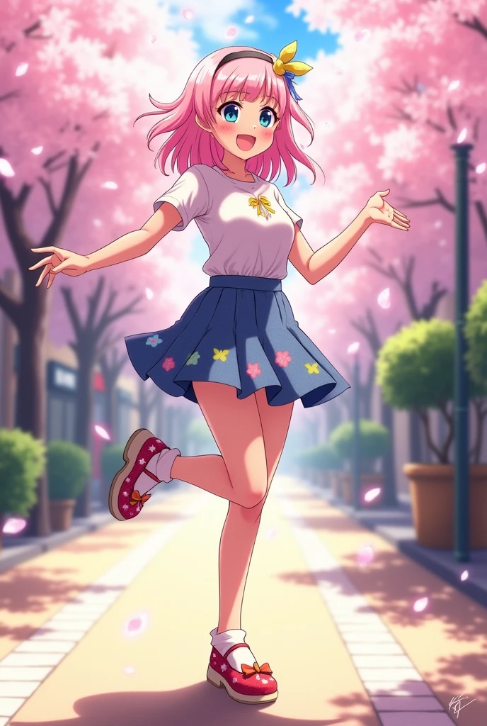 Anime girl feet with flat shoes