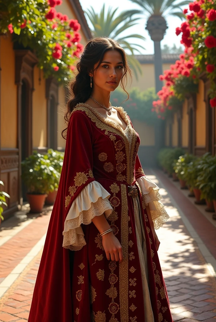 wearing clothes from Spain in that era