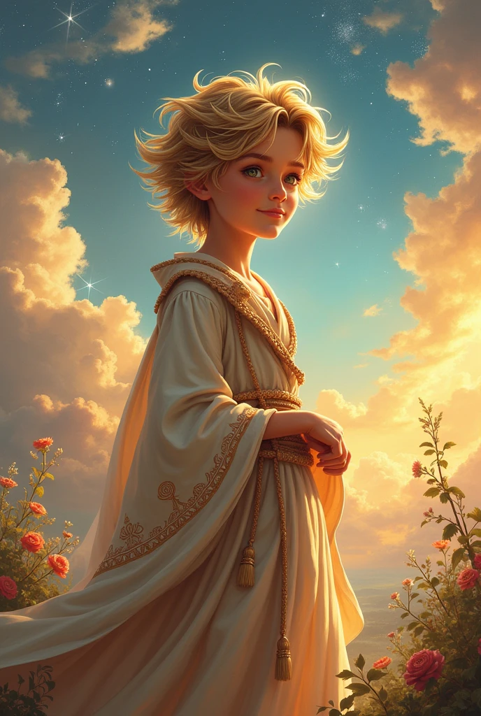 a simple mythological god with teenage features