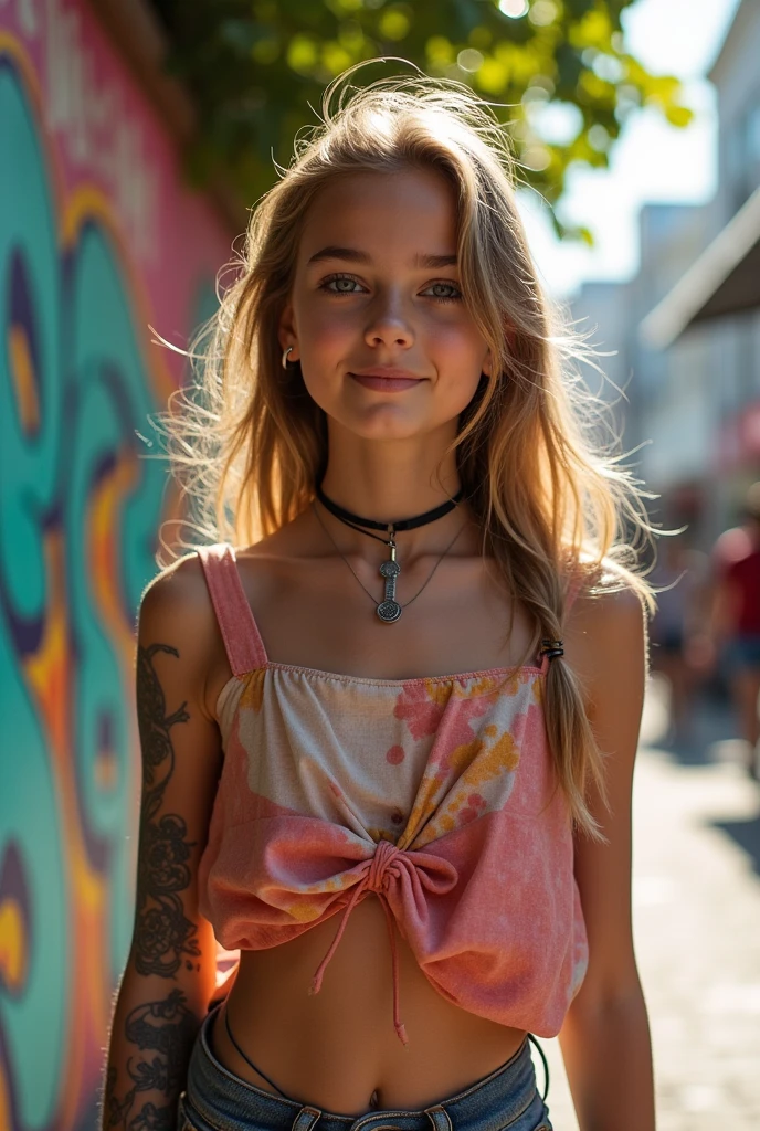 girl with a large neckline