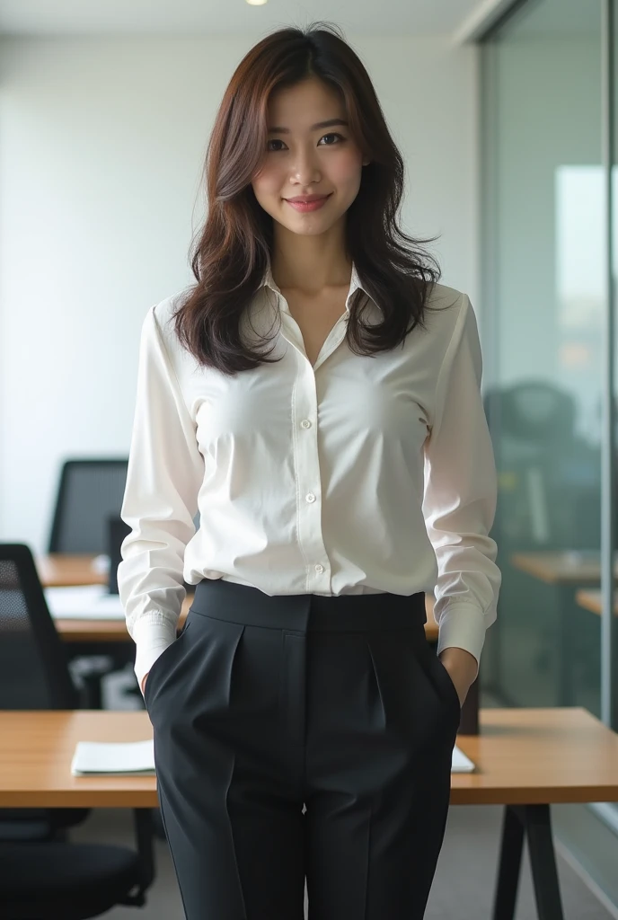 20age Office Lady Japanese woman Having sex in the office Big Breasts Clothing Big Breasts Pant voice Feeling facial expression NSFW