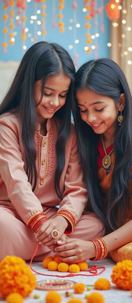 Bahena rakhi bandhti bhai ko create New emage