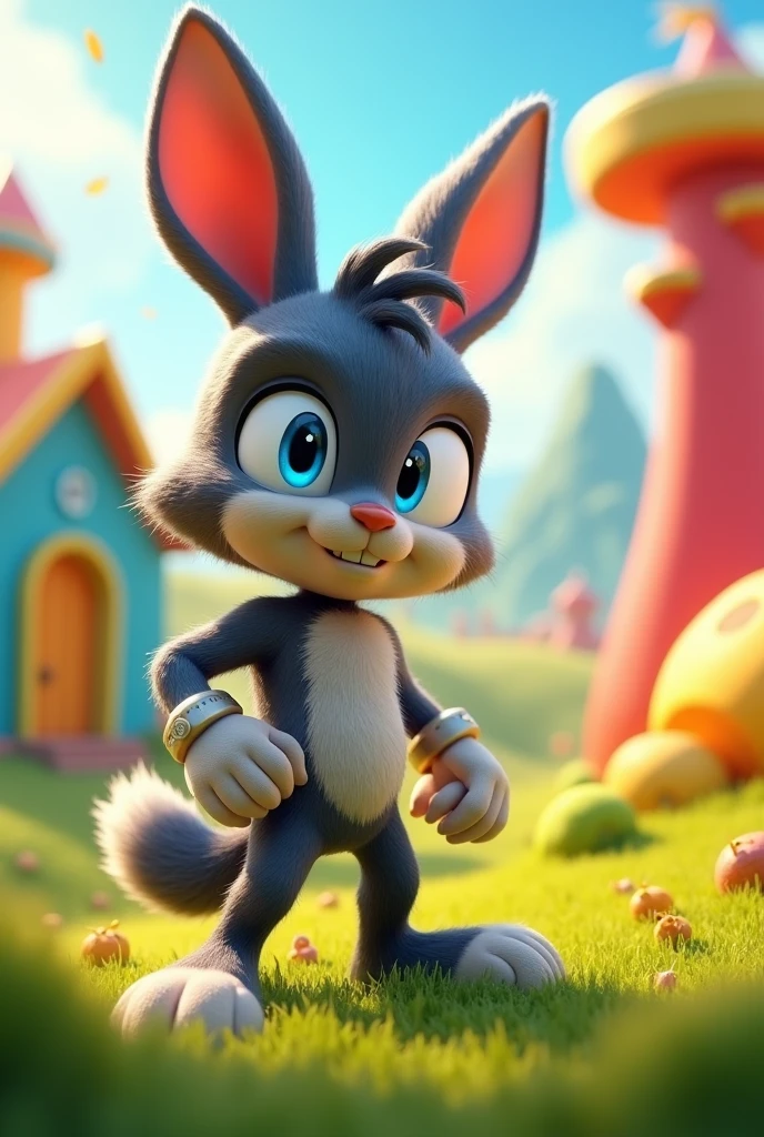 Attractive and sexy Anthropomorphic male rabbit ,Sonic the Hedgehog style,3d