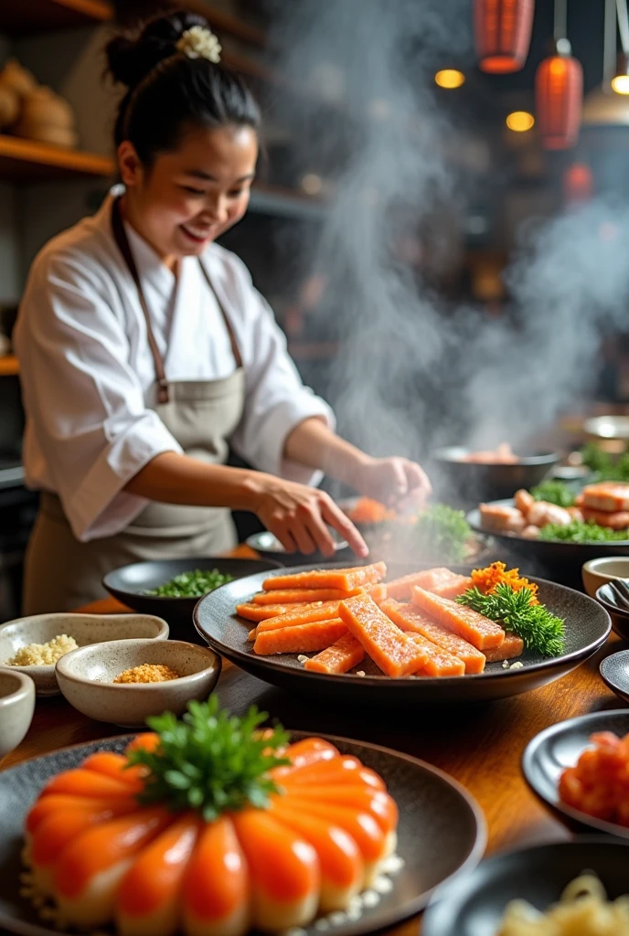 Exciting Journey into Japanese Seafood: Making Fish Cake, Crab Stick, and Sea Grape